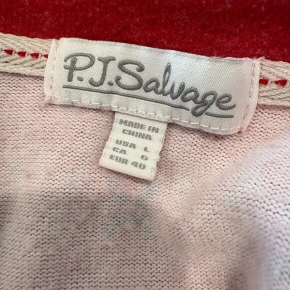 PJ Salvage Cozy Pajamas 2 PC Set Snowflake Kisses Top & Jogger Pants Size Large - Picture 5 of 6